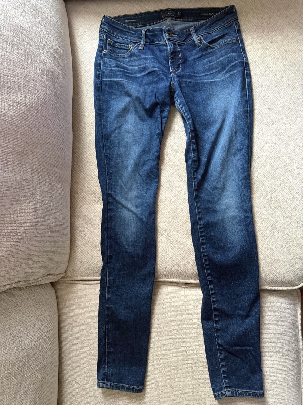 Lucky Brand Women's Skinny Jeans in Dark Blue Wash